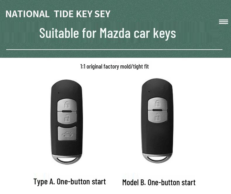 Premium Suede Buckle Key Case for Mazda CX-4, CX-5, Axela, Atenza, and Old Mazda 6