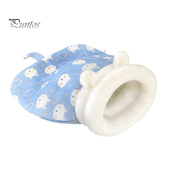 Winter Cat Sleeping Bag Cozy Semi-Enclosed Pet Sack for Indoor Cats 360-degree Wrap Self-warm Plush Cat Bed for Small Pets