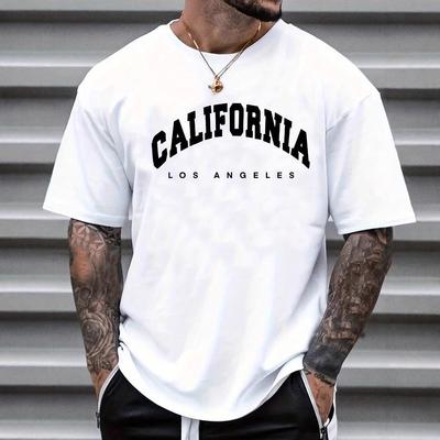 T-shirt alla moda da uomo per adolescenti a maniche corte con logo