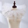 Mode Viktorianischer Falscher Kragen Abnehmbarer Klassischer Jabot-Kragen Vintage Rüschenspitze Bekleidungszubehör Bühne
