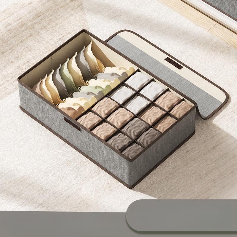 

1Pc Dormitory Underwear Storagederwear Socks Sorting Box, Household Close-fitting Clothing Three-in-one Drawer-type Lidded Box