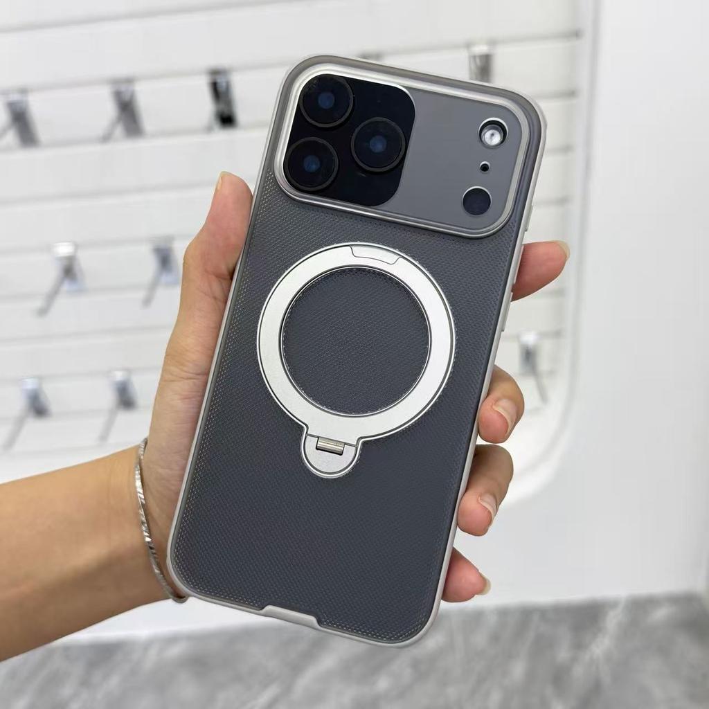 High-quality Breathable Heat Dissipation Belt Magnetic Suction Rotating Bracket Mobile Phone case for iphone 17pro 17pm 16pro