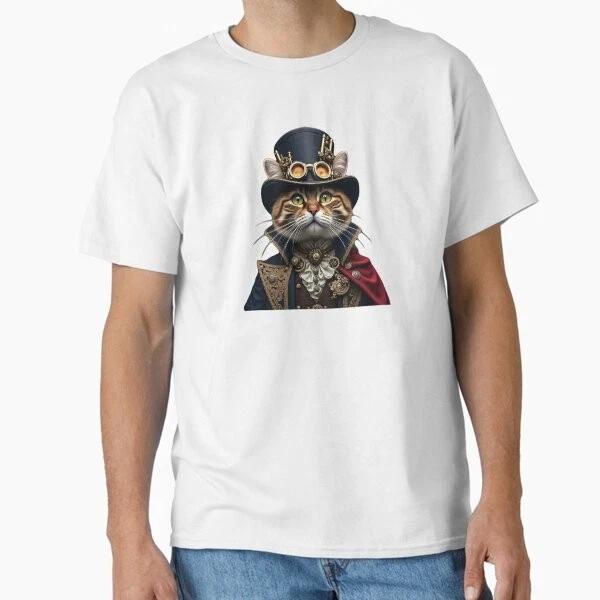 Steampunk Cat A Regal Feline In Victorian Splen Made In Usaaus Tshirt S2xl S