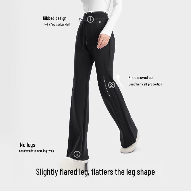 Ono Kazuya Damen High-Waist Schlaghose Yoga- & Freizeithose