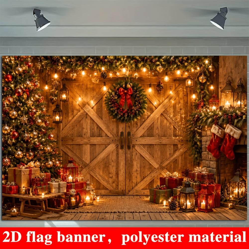 1Pcs Cozy Christmas Featuring Decoration Background Winter Backdrop Decorations For Photo Studio Photo Booth Christams Party