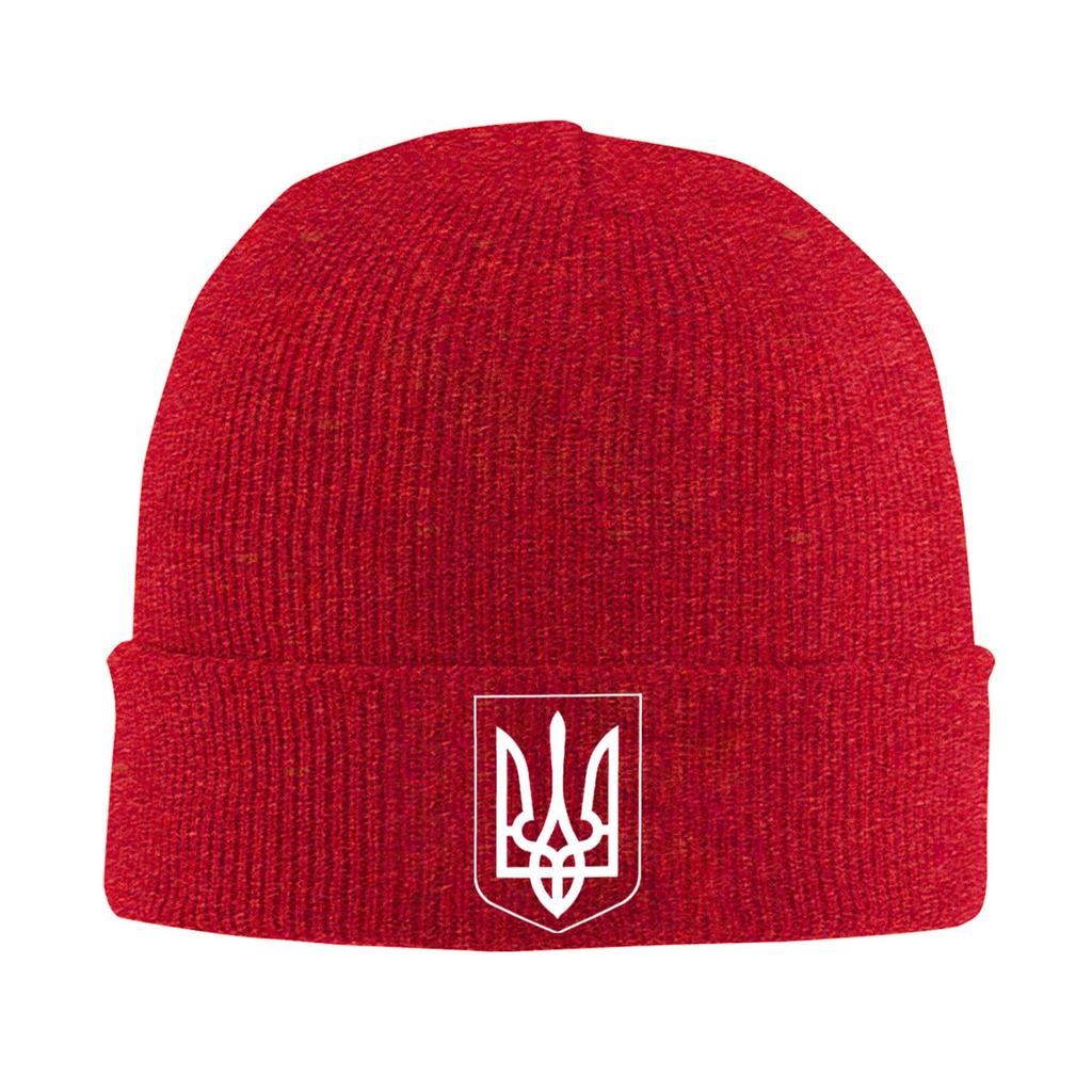 Zelensky Trident Ukrainian President Zelenskyy Beanie Hats Ukraine Flag Bonnet Hats Women Gym Skullies Beanies Head Wrap Caps