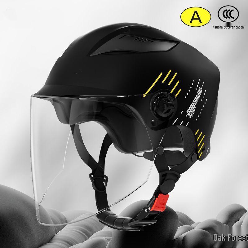 Unisex Certified Electric Motorcycle Helmet - Summer Sunscreen, Meets National Standards