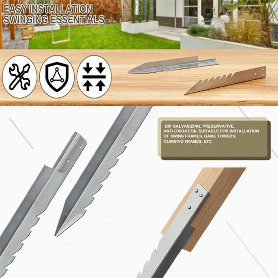 Fence Post Stakes Repair Kit Rust-Resistant Easy To Install Heavy Duty Steel Fence Post Ground Stakes