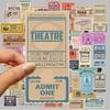 50PCS Vintage Ticket Stickers (Version 2) - High-Aesthetic Supplies for Journal Collage & DIY Background Decor AnimeWorlds Store