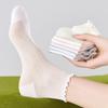 Silk-silk Women's Summer Lightweight Mesh Breathable Invisible Stockings with Anti-slip and Non-slip Heel, Lace-up Stockings