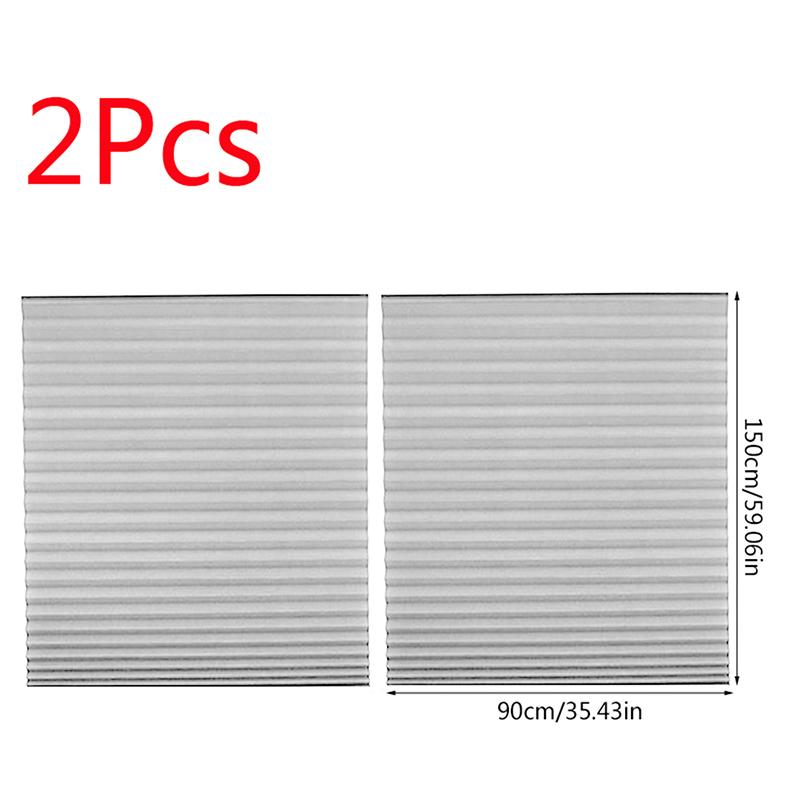 

2 шт. Затемняющий свет Модный Блэкаут Рулонная штора Защита от солнца Беспроводная штора Сделай сам Плиссированные жалюзи Самоклеящаяся оконная штора 90x150cm