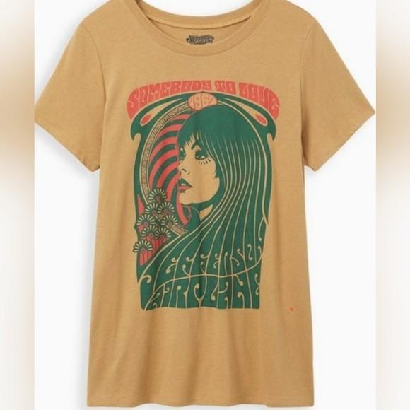 

RARE Jefferson Airplane Gold T shirt Somebody To Love 90s classic style NH2631 Unisex T-Shirt M