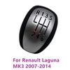 Für Renault/Laguna Mk3 2007-2014 Hochwertiger 6-Gang PU-Leder Auto Schaltknauf Hebel Schalthebel Handkugel Autozubehör