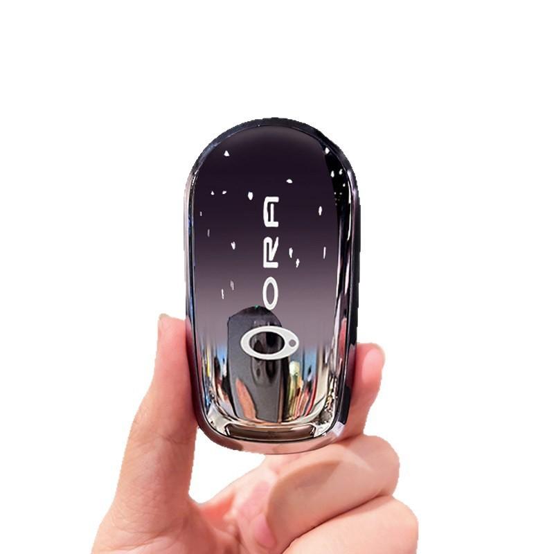 TPU Premium Car Key Fob Cover for GWM ORA Good Cat Lightning Black White GT Ballet Cat R1 R2 -2026 Key Protective Shell Case
