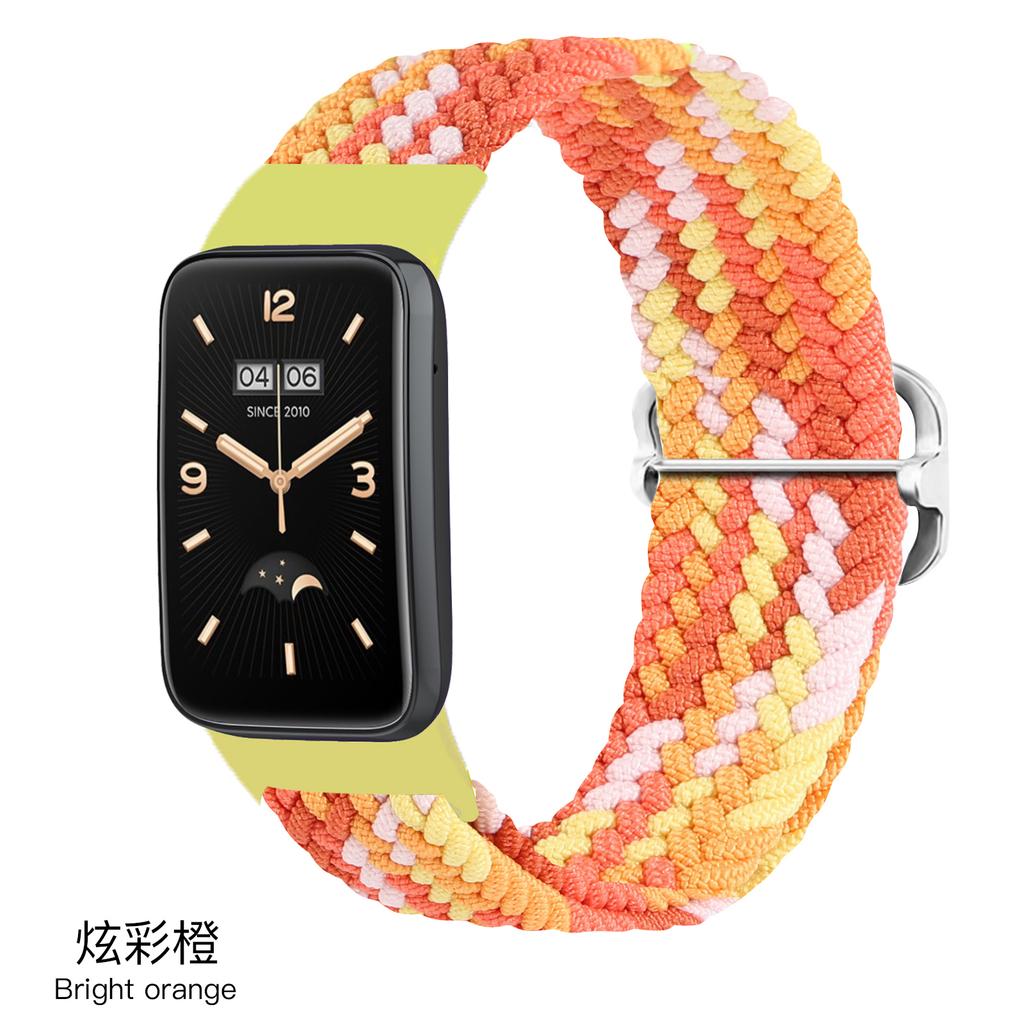 Nylonový řemínek pro Xiaomi Mi Band 7 8 Pro Elastický nastavitelný Pletený solo loop Náramek Correa pro mi band 7 pro miband 7pro Řemínek
