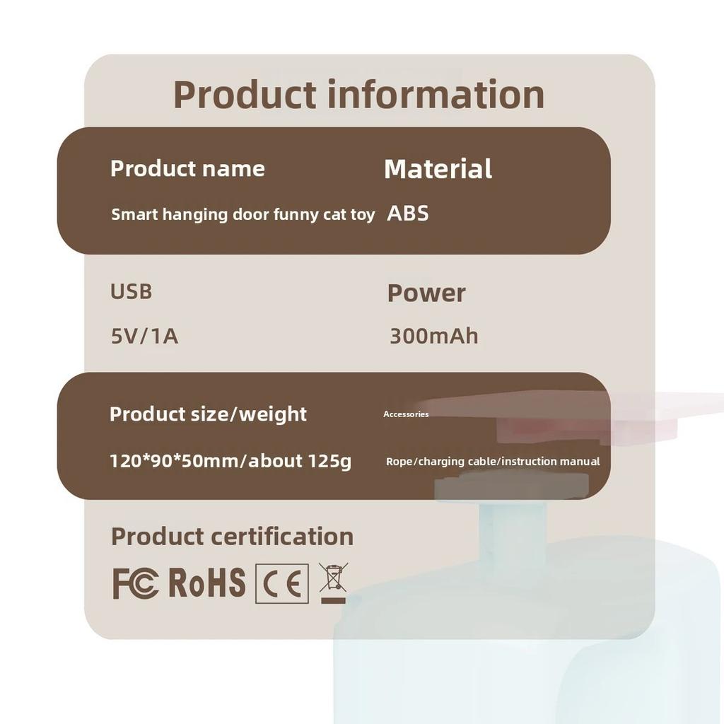 Cat Yo-Yo Electric Smart Door Hanging Toy Cat Toy Self-entertainment and Fun Cat Amusement Artifact