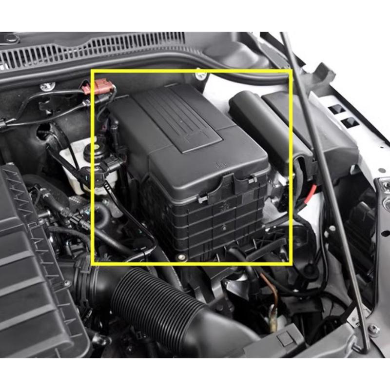 Car Battery Cover for Volkswagen VW Touran 2003~2015 Engine Covers Holder Box Flame Retardant Protective Accessories 2004 2008