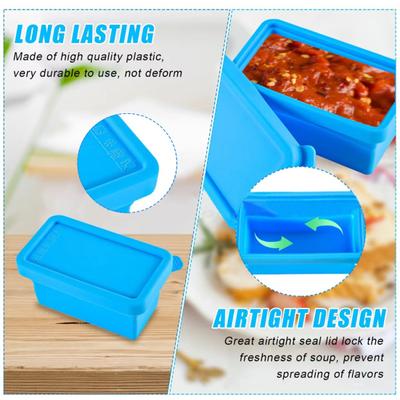 Bandeja de congelamento de silicone de 1/2 peças com tampa de grau alimentício 250ML de fácil liberação, bandeja de armazenamento de alimentos sem BPA, recipiente de sopa empilhável para armazenamento e