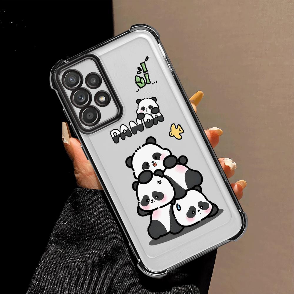 Cartoon Cute Panda Phone Cover Case for Samsung Galaxy A16 A52 A17 A33 A35 A36 A24 A13 A25 A26 A21s A15