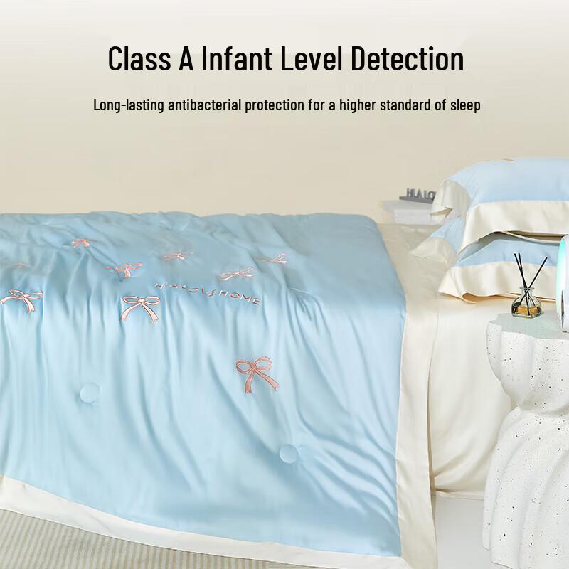 HLA Machine Washable Antibacterial Ice Silk Summer Quilt
