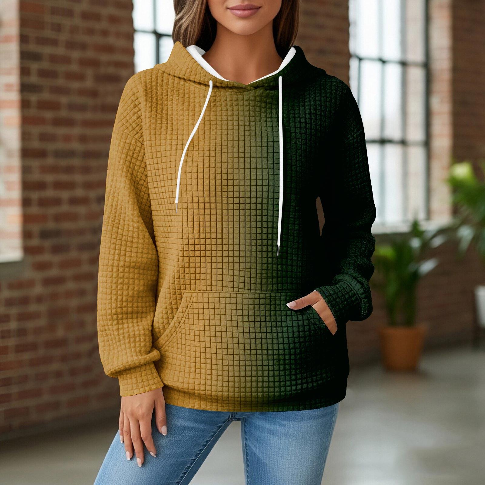 

Women s Knit Hoodie , Long Sleeve Pullover with Pocket, Casual Loose,Fit Sweatshirt for Daily Wear/Outdoor XL