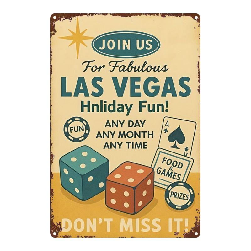 Playing Cards Poster Metal Sign 20x30cm Wall Art