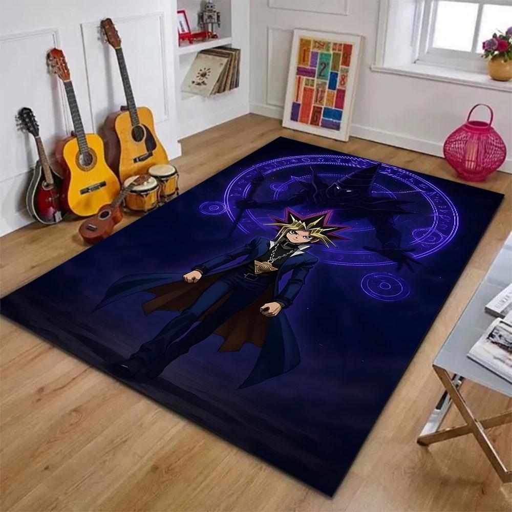 "Dark Sorcerer and Young Hero Design" Patterned carpet, suitable as a non slip play mat for the living room and bedroom sofa