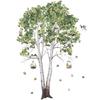 2 Teile/satz Attraktive Wand Aufkleber Glatte Oberfläche PVC Baum Vogel Muster Zarte Aufkleber für Wohnzimmer