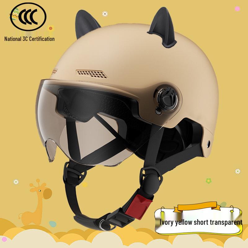 2026 Cat Ear Electric Bike Helmet 3C Certified - Unisex Summer Sun Protection