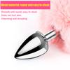 Metal Pointed Tip Plush Rabbit Tail Anal Plug Prostate Massager Butt Plug Fox Tail Cosplay Erotic Sex Toys For Adults Sex Game