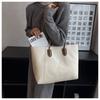 Retro Large Capacity Faux Leather Tote Bag for Women, Vintage Style Work Shoulder Handbag, Street Chic Commuter Purse
