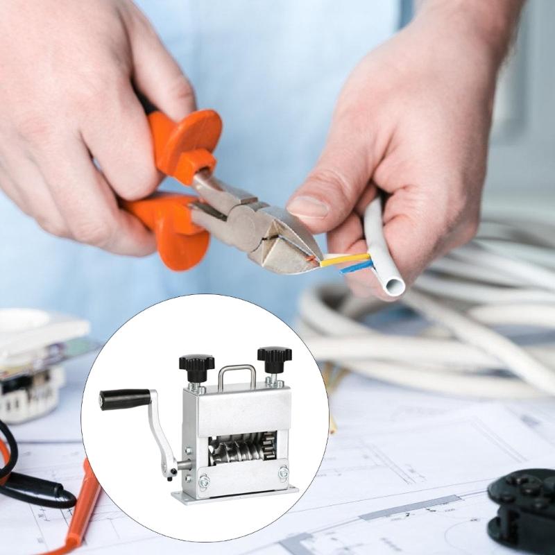 Manual Wire Stripper Machine Drill Power Hand Crank Wire Stripper Tool With 6 Channel and 5 Blade Wire Stripping Tool