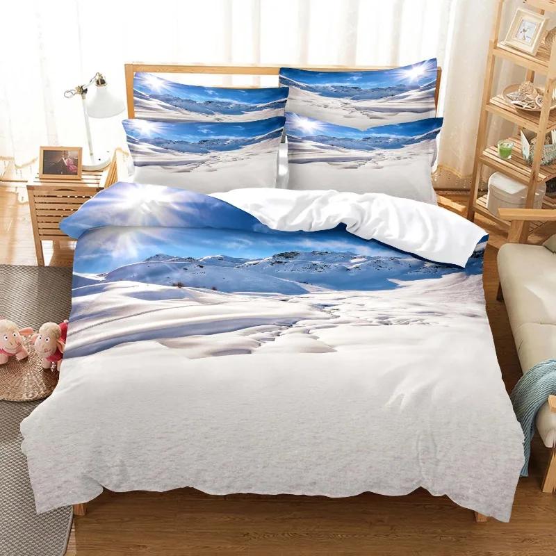 Artistic Pattern Bedding Bedroom Set King Size Home Textile Quilt Cover Set With Pillowcases Cotton Dropship Bedclothes Set