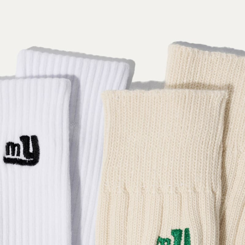 MAYOL MY Logo Embroidered Socks 2-PACK