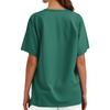 Women's Uniform Color V-Neck Pocket Side Slit Uniform Short Sleeved Top Top