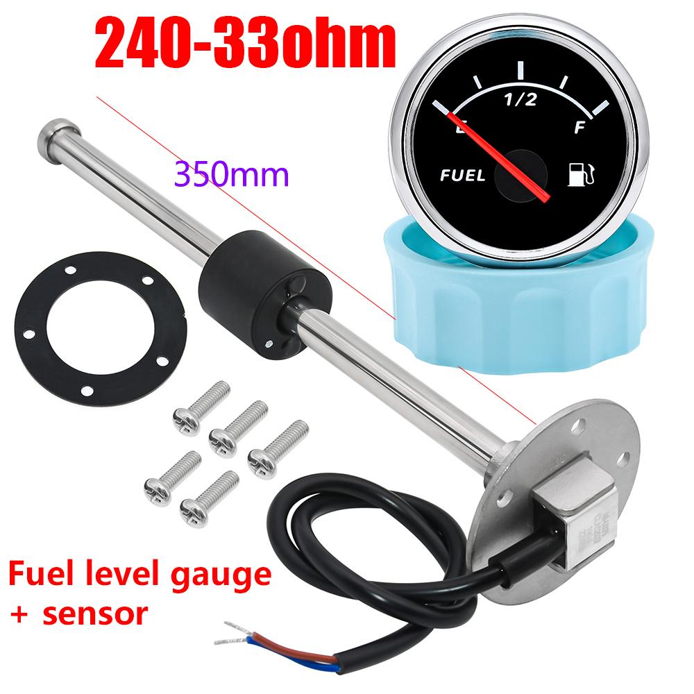 240-33ohm  Fuel Level Gauge Stainless Steel Marine Fuel Level Gauge Sensor 100mm-600mm for Car Boat  Indicator E-F Range