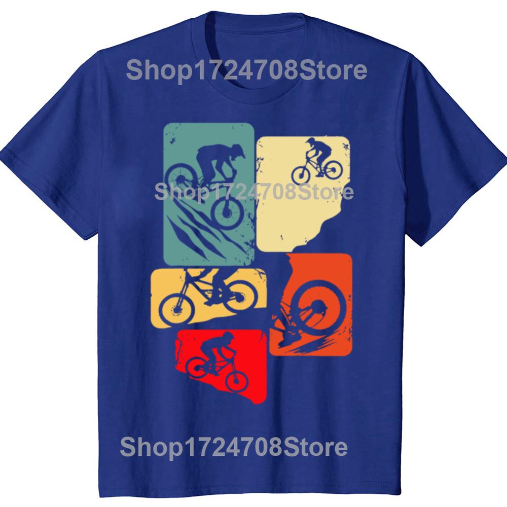 Funny Mountain Bike Downhill MTB Biking Cycling Biker Tshirts Men Fashion Casual Tshirt 100 Cotton Loose Oversized T Shirt
