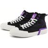 Kappa Comfortable Versatile Non-Slip Wear-Resistant Breathable High-Top Canvas Shoes Unisex Sneakers Black Purple K0BY5VS03D-990