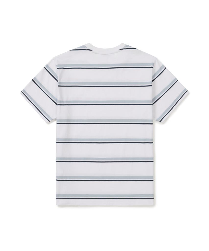 Snow Peak Apparel Cotton Striped Short Sleeve T-Shirt (S25Mmfts49) Navy
