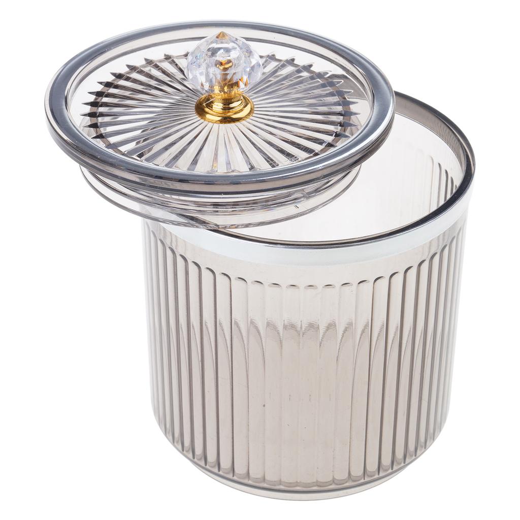 Transparent Toothpick Box Acrylic Makeup Cotton Swab and Pad Holder with Dustproof Lid Bathroom Makeup Tool Holder