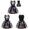 The Nightmare Before Christmas Halloween Girl Dress With Cartoon Pattern And Accessories For Kids
