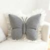 Yousheng Butterfly Throw Pillow Decorative Butterfly Pillow with Lace Trim Princess Style Stuffed Pillow for Living Room Bedroom Sofa Home Decor