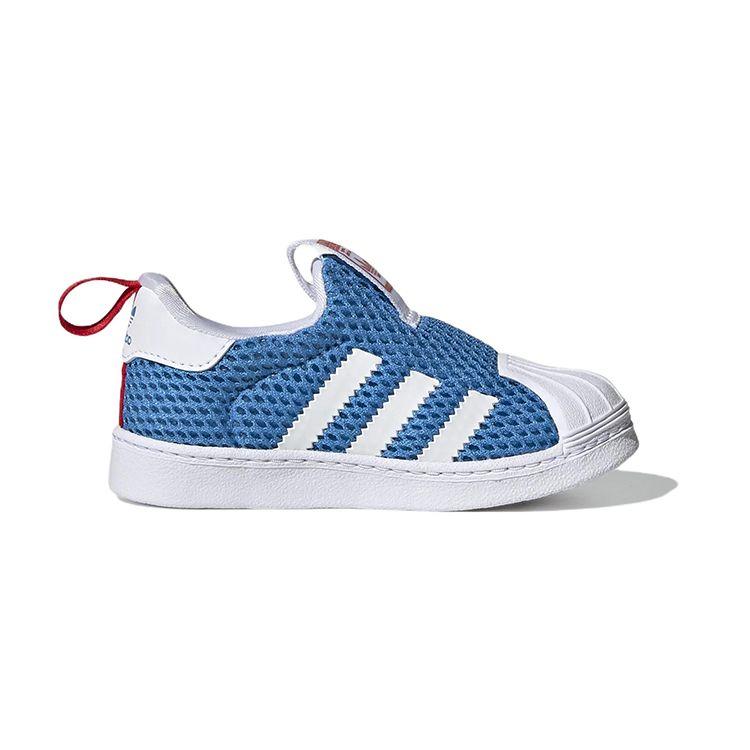 Adidas Originals Superstar 360 Comfortable Durable Low-Top Walking Shoes Baby Shoes Blue GY9143