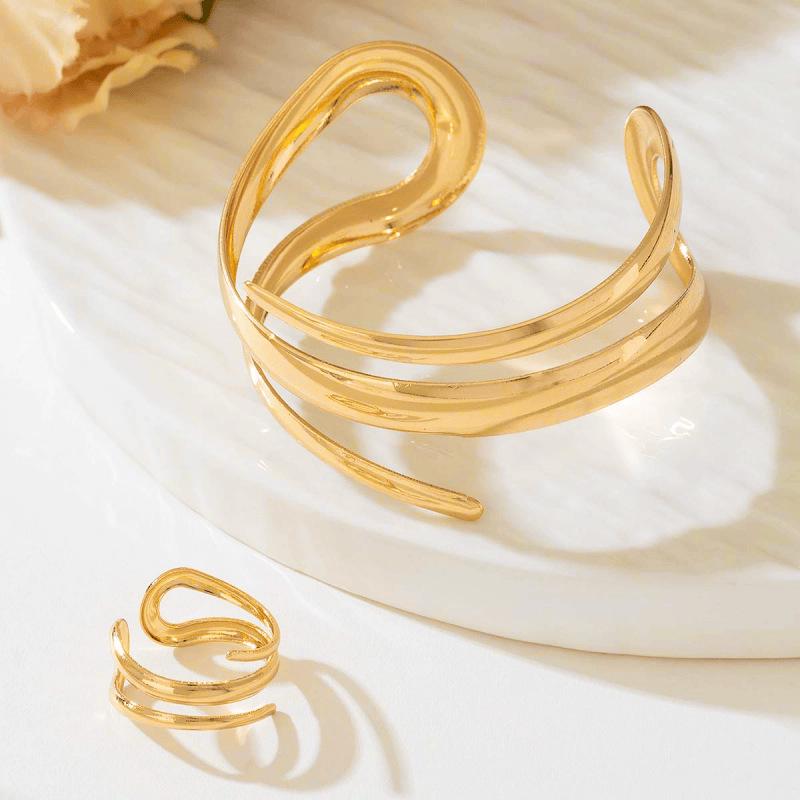 

Женский гладкий браслет с широким раскрытием: Европейский и американский хип-хоп стиль с персонализированным дизайном