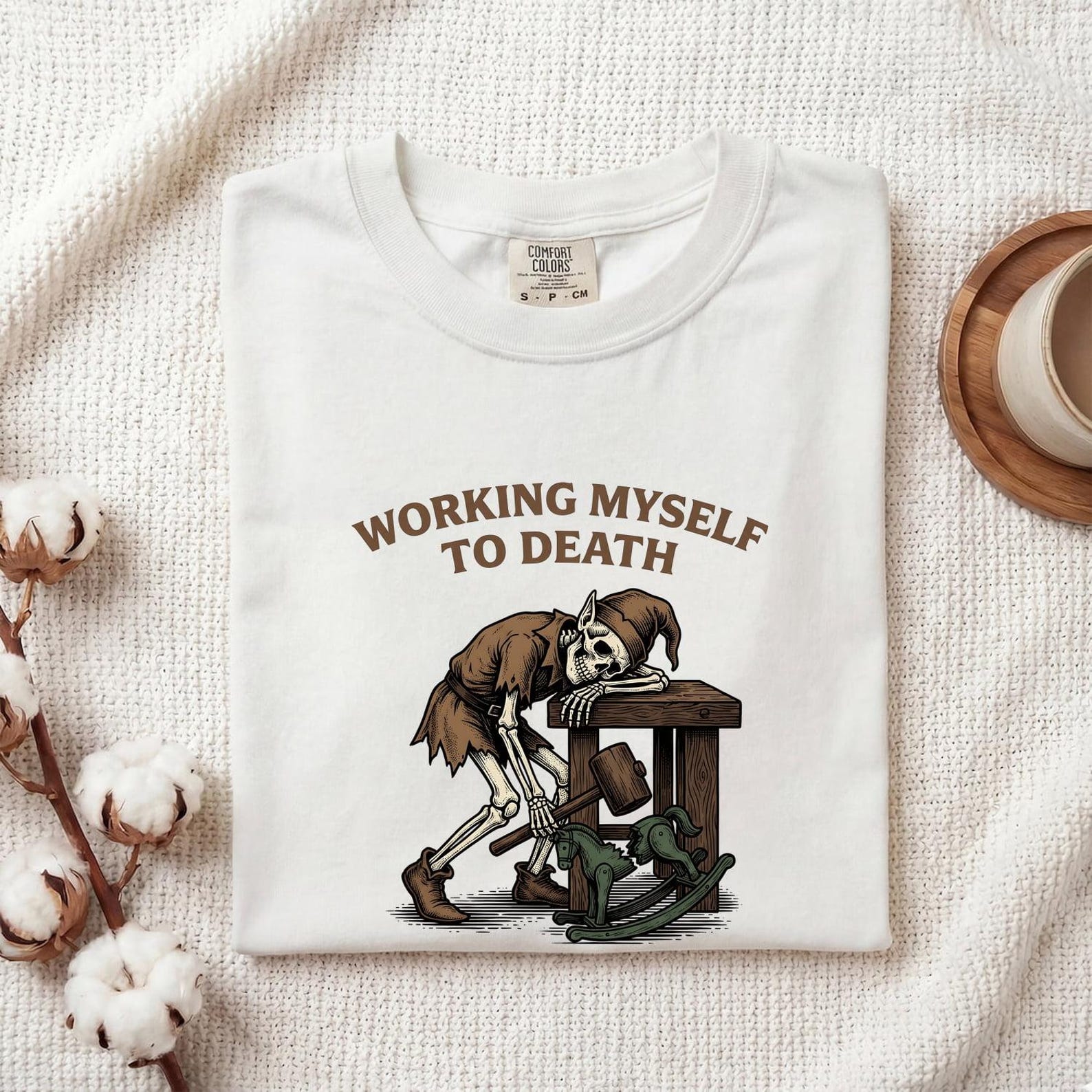 Skeleton Elf Shirt Christmas Humor Gift Women Vintage Tee Skeleton T-Shirt Xmas Fan Distressed Tshirt Funny Graphic Retro Rocking Horse 4XL