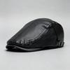 Autumn Winter Flat Cap British Style Newsboy Hat Duckbill Cap Leather Beret  Street Styling