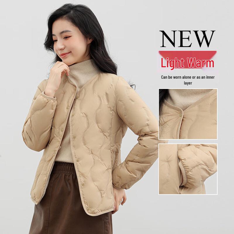 

Женская куртка Yaya с V-образным вырезом, легкая стеганая, 90% пух утки XL