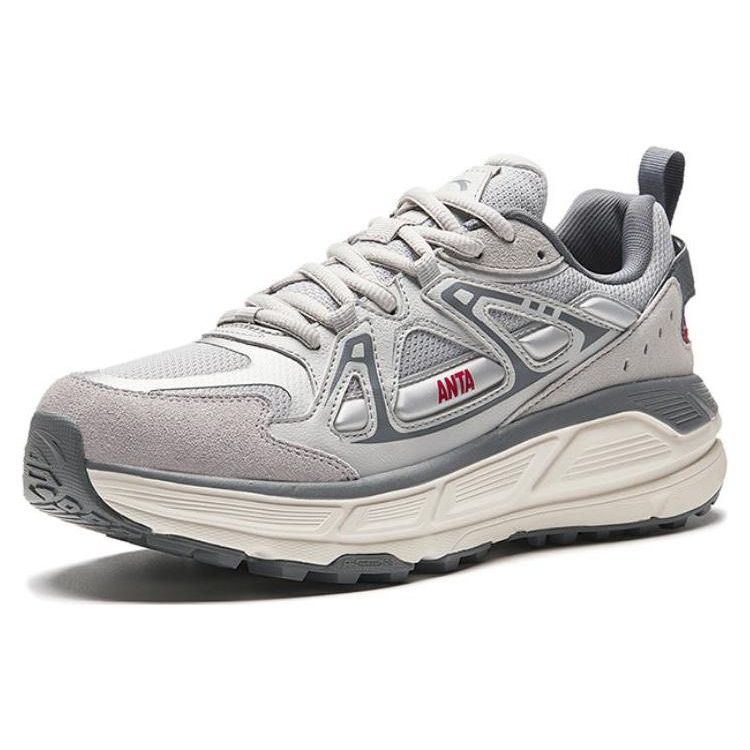 Anta Engine Comfortable Versatile Shock Absorbing Non-Slip Wear-Resistant Low-Top Casual Shoes Men sneakers Silver 112348863-3