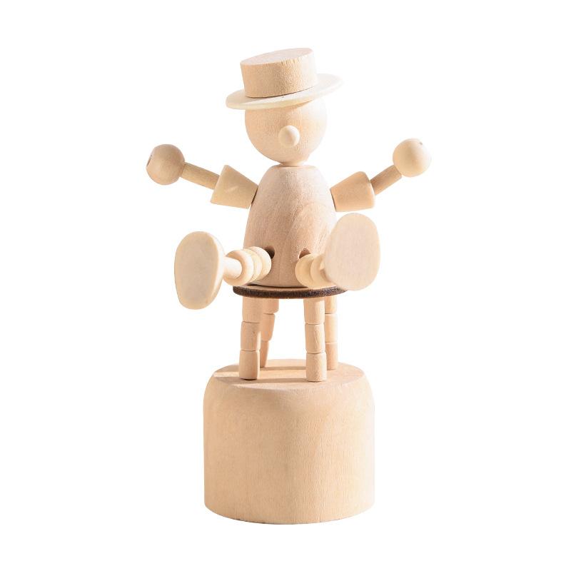 

1Pc Wooden Furnishing Articles Ins Contracted Wind Puppet Movable Desktop Decoration Posed