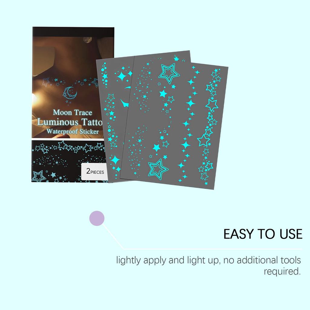 Shiny Blue Stickers, Facial And Body Stickers For Human Art, Fake Butterfly Music Festival Party